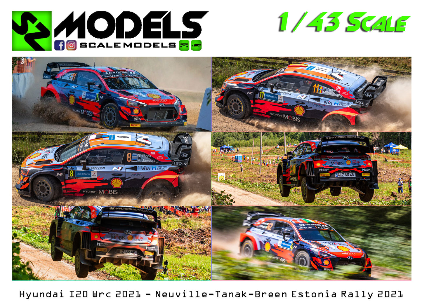 Hyundai I20 Wrc Plus Neuville Tanak Breen Estonia 2021