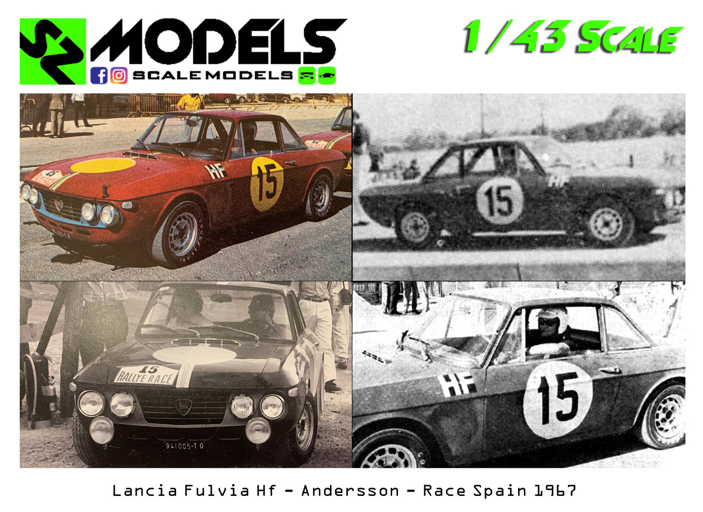 Lancia Fulvia Hf Andersson Rally Race Spain 1967