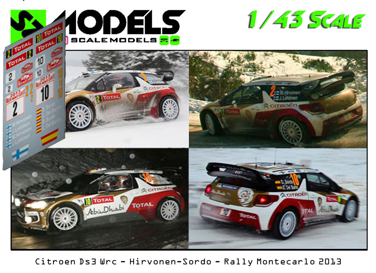 1/43 Citroen DS3 WRC - 3rd 2013 Monte Carlo Rally - #10 D. Sordo