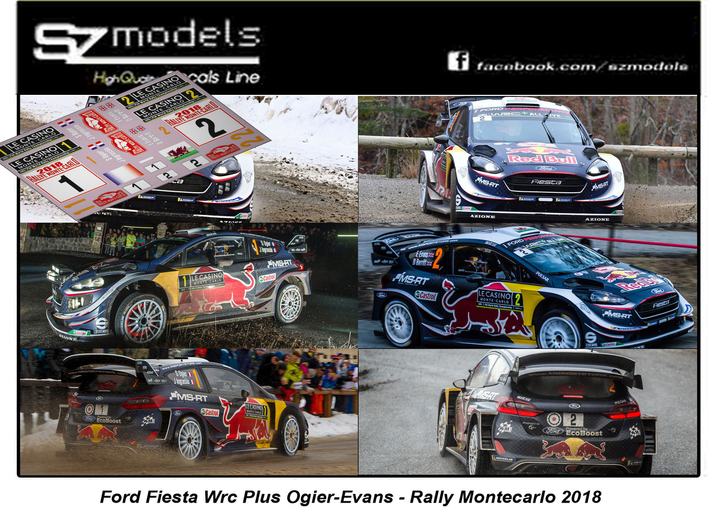 Ford Fiesta Wrc Plus Ogier Evans Montecarlo 2018