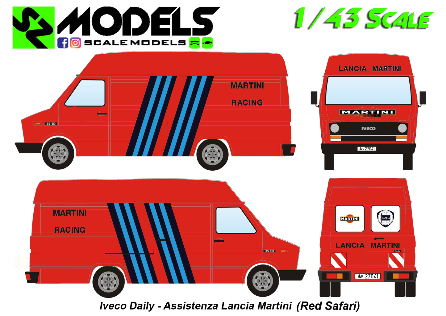 Iveco Daily Lancia Martini Racing Safari 1986 (Rosso)