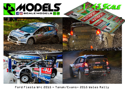 Ford Fiesta Wrc Tanak Evans Wales 2015