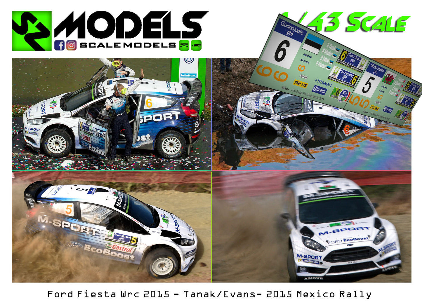 Ford Fiesta Wrc Tanak Evans Mexico 2015