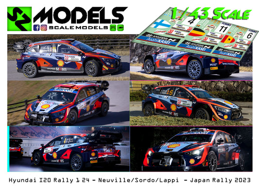 Hyundai I20 Rally1 Neuville Sordo Lappi Japan 2023