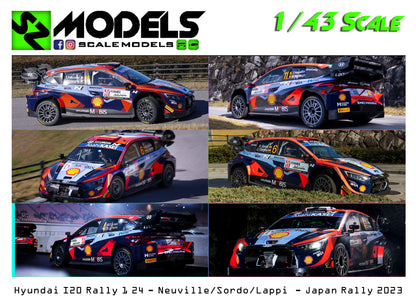 Hyundai I20 Rally1 Neuville Sordo Lappi Japan 2023