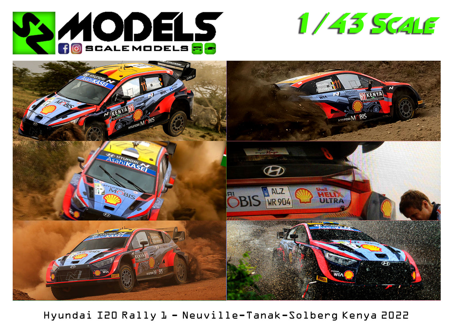Hyundai I20 Rally1 Neuville Tanak Solberg Kenya  2022