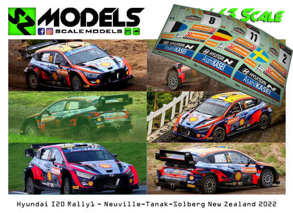 Hyundai I20 Rally1 Neuville Tanak Solberg New Zealand 2022