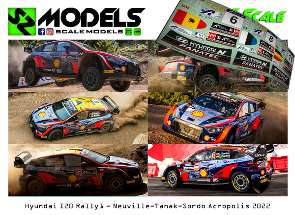 Hyundai I20 Rally1 Neuville Tanak Sordo Acropolis 2022