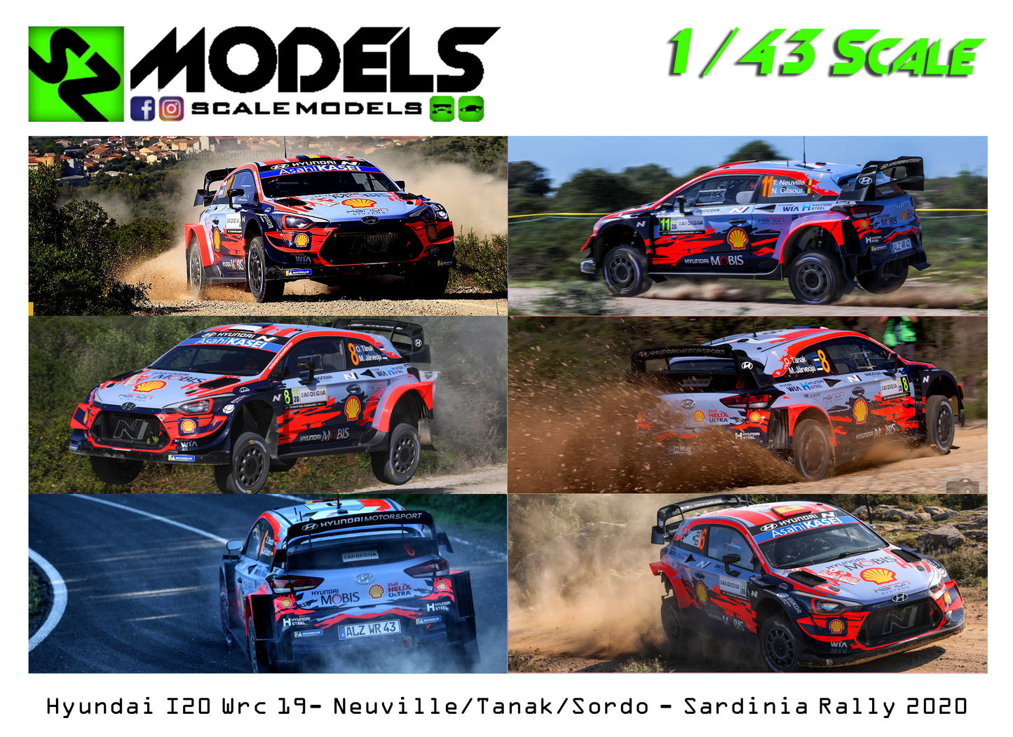 Hyundai I20 Wrc Plus Neuville Tanak Sordo Sardinia 2020