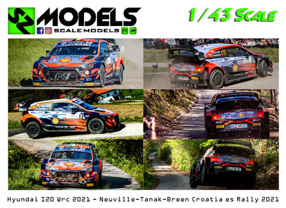 Hyundai I20 Wrc Plus Neuville Tanak Breen Croatia 2021