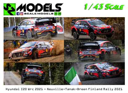 Hyundai I20 Wrc Plus Neuville Tanak Breen Finland 2021
