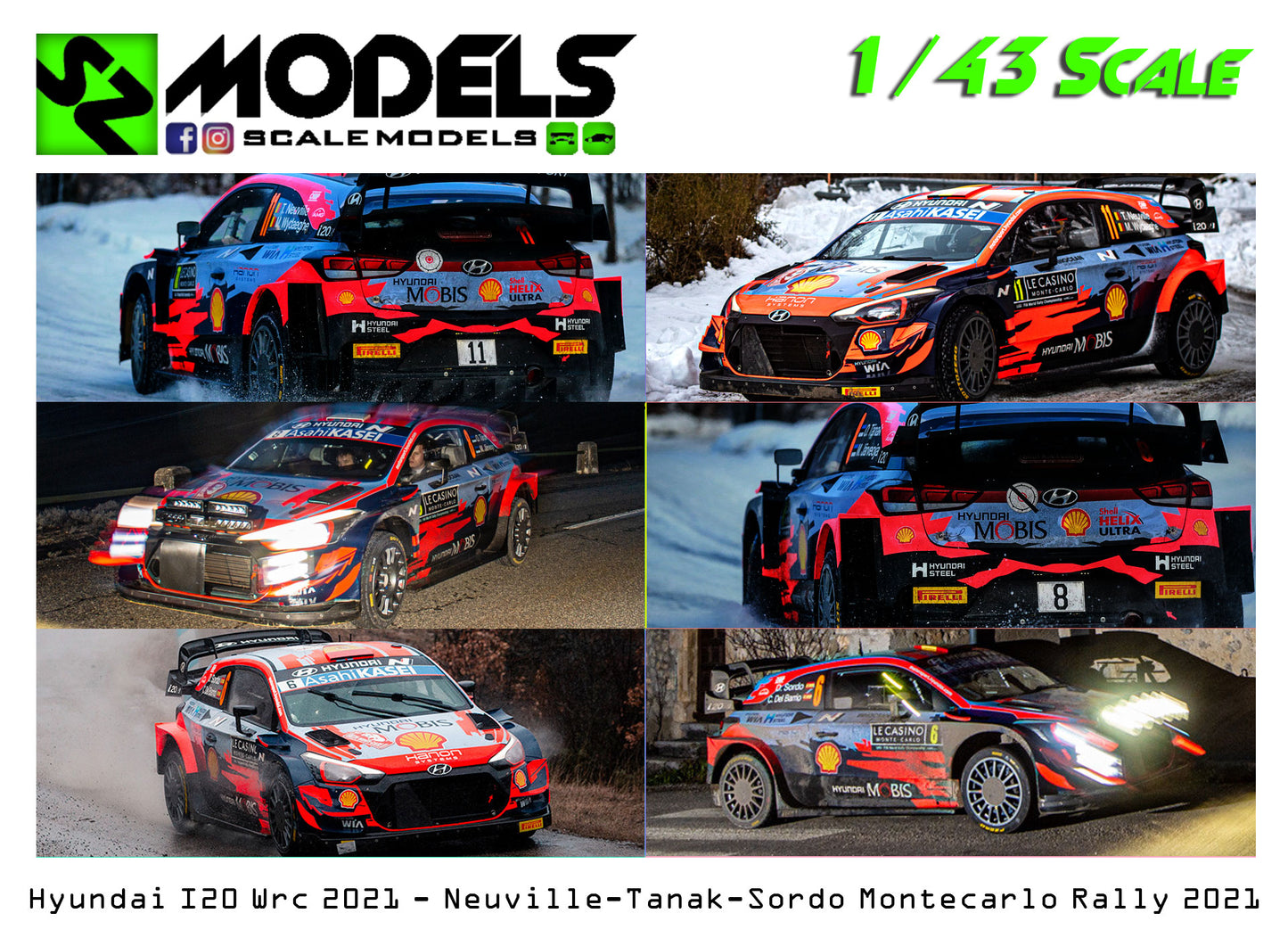 Hyundai I20 Wrc Plus Neuville Tanak Sordo Montecarlo 2021