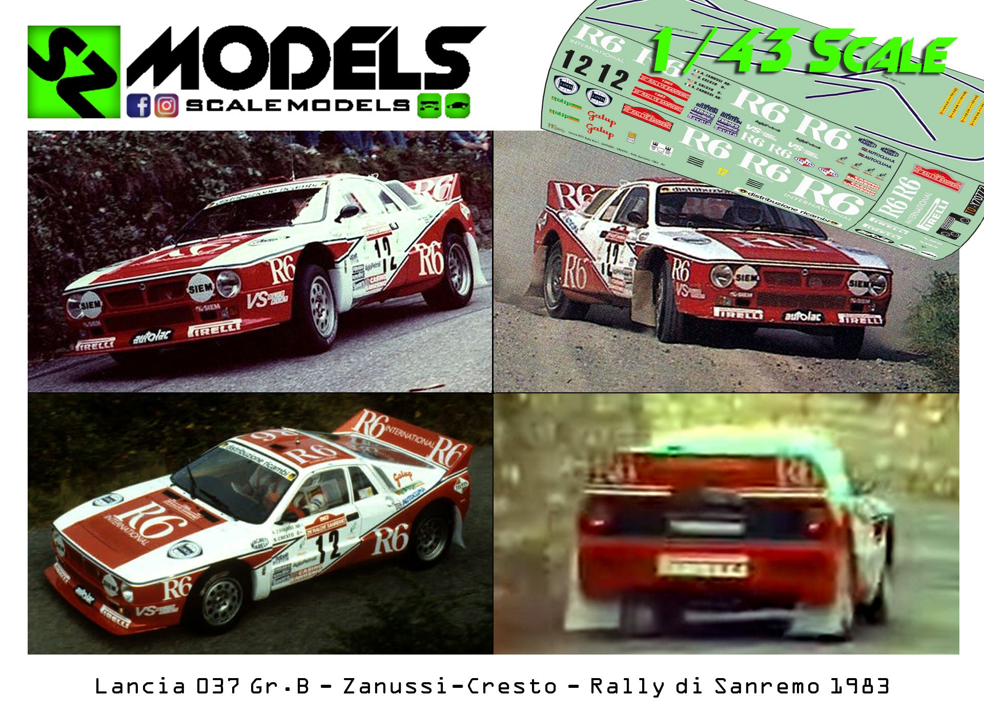 Lancia 037 Rally Sanremo 1983 – Miniature 1/43 Sous Blister