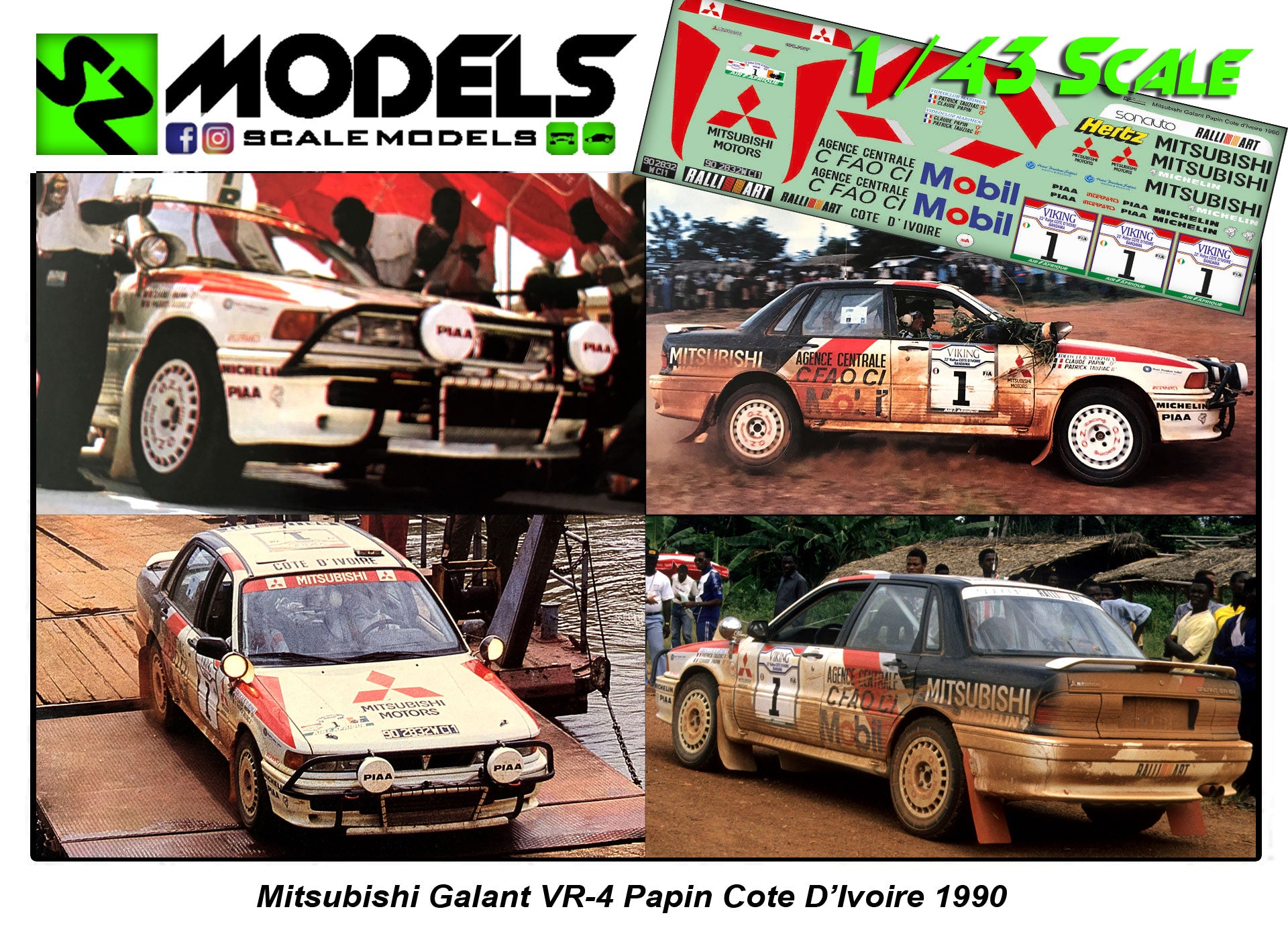 Mitsubishi Galant Vr4 Gr.A Tauziac 1990 Cote d'Ivoire Rally – SZModels