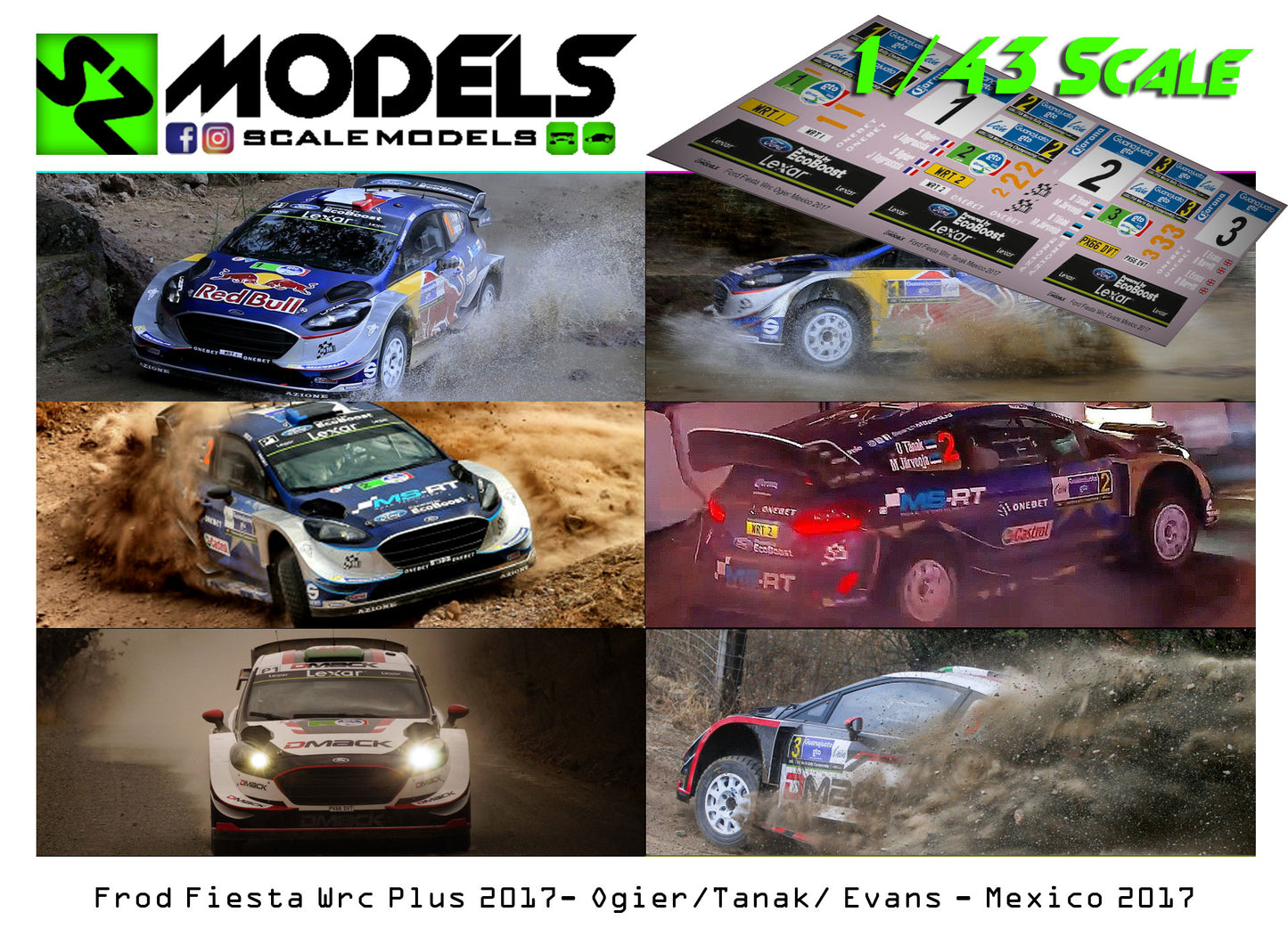 Ford Fiesta Wrc Plus Ogier Tanak Evans Mexico 2017