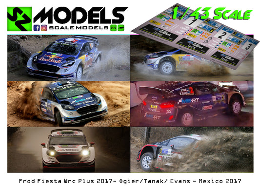 Ford Fiesta Wrc Plus Ogier Tanak Evans Mexico 2017