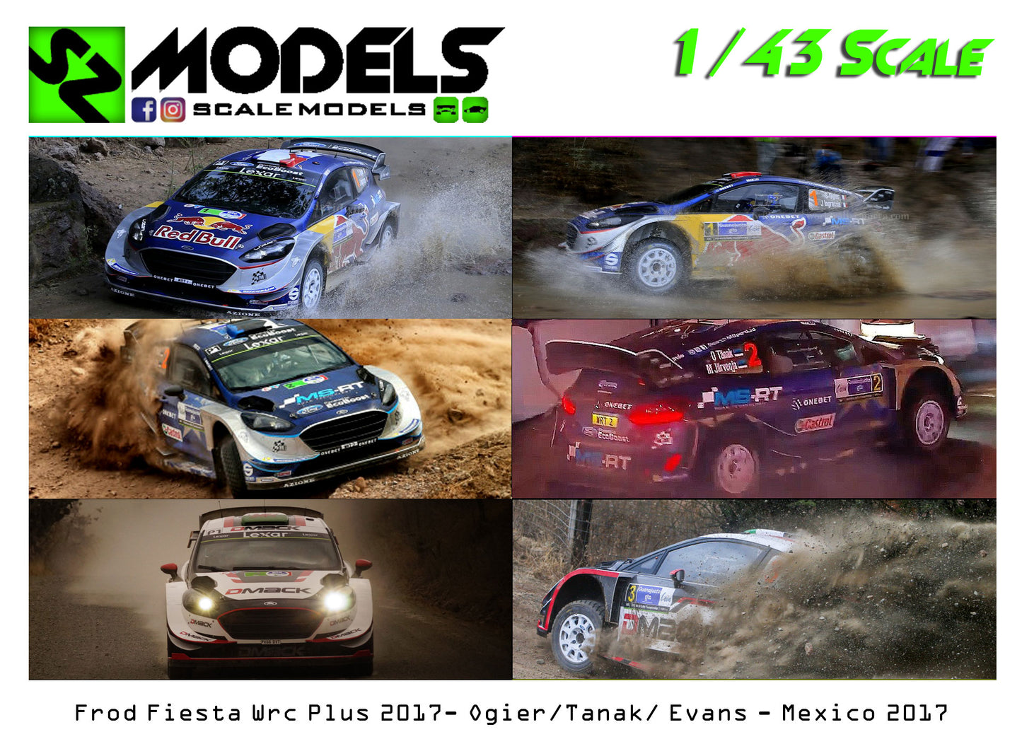 Ford Fiesta Wrc Plus Ogier Tanak Evans Mexico 2017