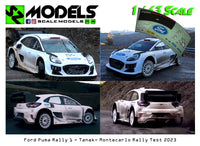 Ford Puma Rally1 Tanak Test Montecarlo Rally 2023