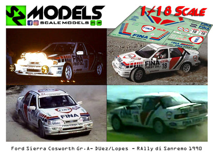 Ford Sierra Cosworth Gr.A Duez Rally di Sanremo 1990