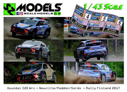 Hyundai I20 Wrc Plus Neuville Paddon Sordo Finland 2017
