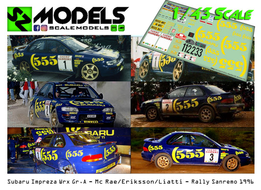 Subaru Impreza Wrx McRae/Eriksson/Liatti Sanremo 1996