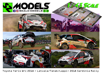 Toyota Yaris Wrc Plus Latvala Tanak Lappi Sardinia 2018