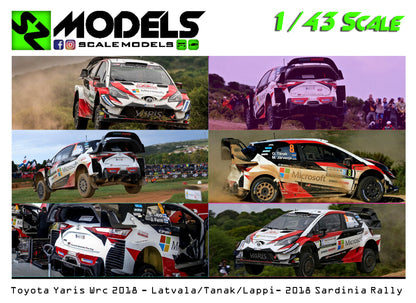 Toyota Yaris Wrc Plus Latvala Tanak Lappi Sardinia 2018