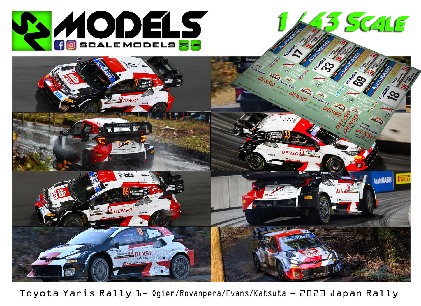 Toyota Yaris Rally1 Ogier Rovanpera Evans Katsuta Japan 2023