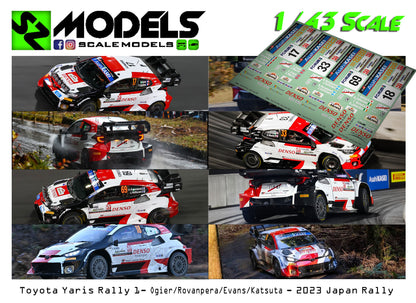 Toyota Yaris Rally1 Ogier Rovanpera Evans Katsuta Japan 2023