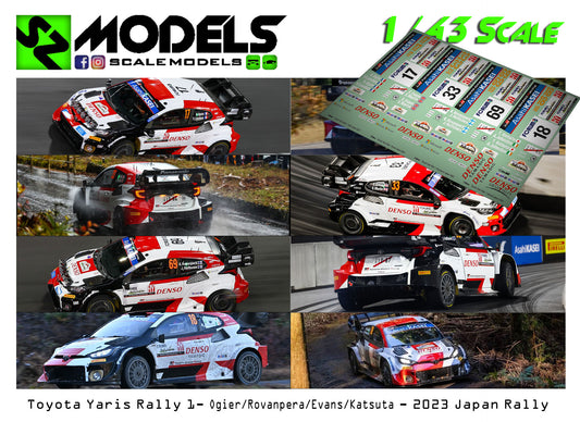 Toyota Yaris Rally1 Ogier Rovanpera Evans Katsuta Japan 2023