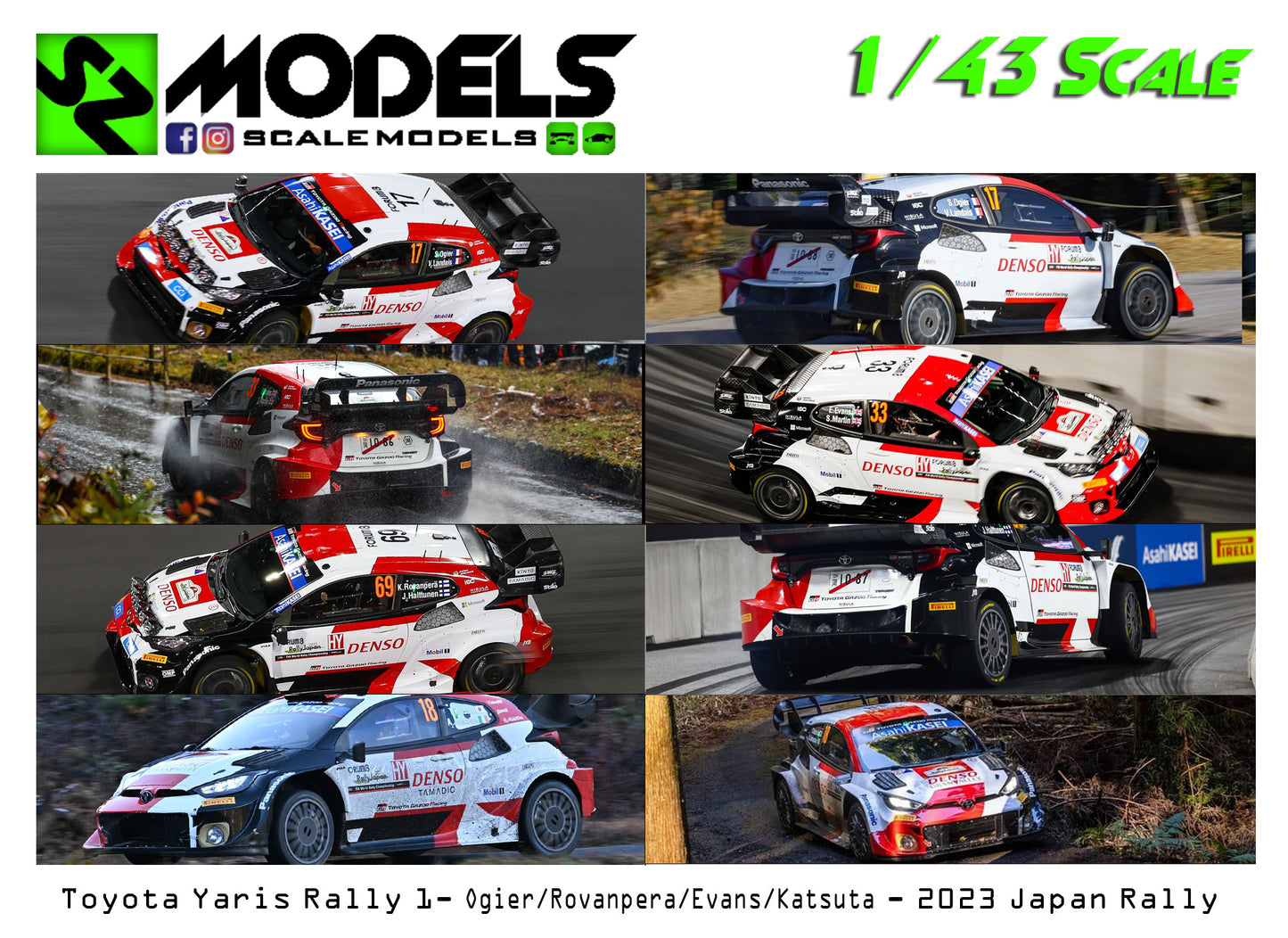 Toyota Yaris Rally1 Ogier Rovanpera Evans Katsuta Japan 2023