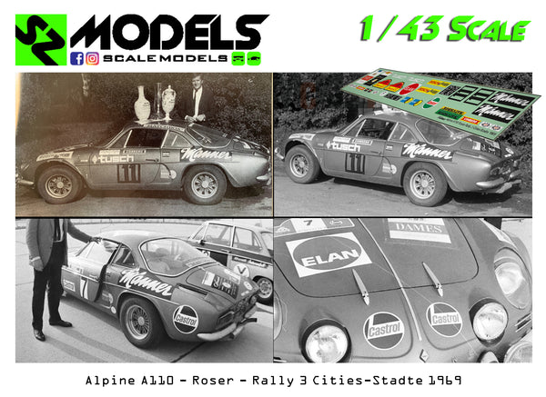 Alpine A110 Roser Rally 3 Cities-Stadte 1969