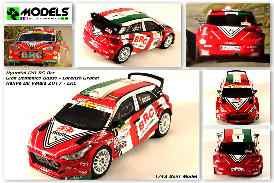 1/43 Build Models Hyundai I20 R5 Basso Granai Rallye du Valais 2017