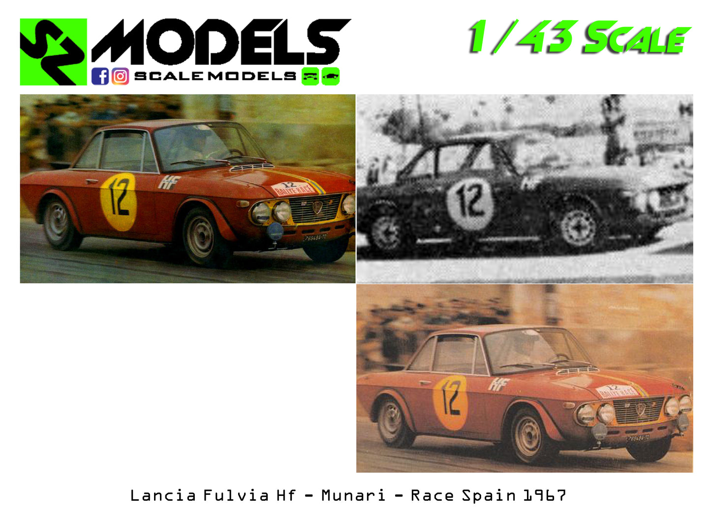 Lancia Fulvia Hf Munari Rally Race Spain 1967