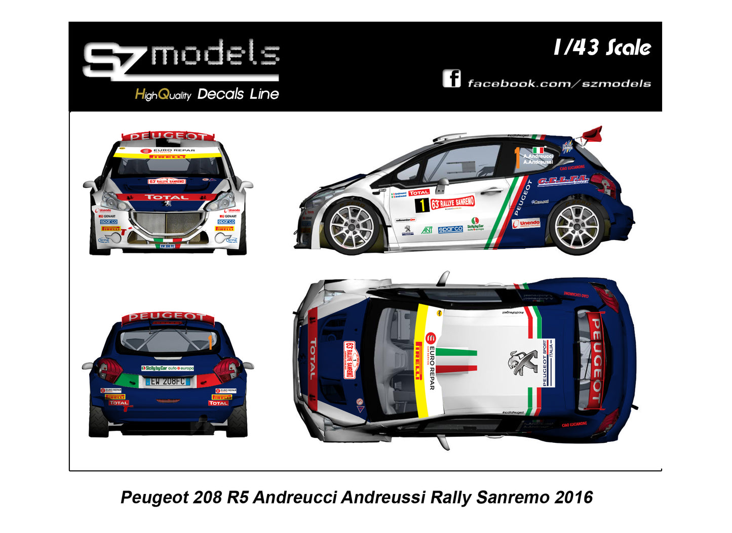 Peugeot 208 T16 R5 Andreucci Rally di Sanremo 2016