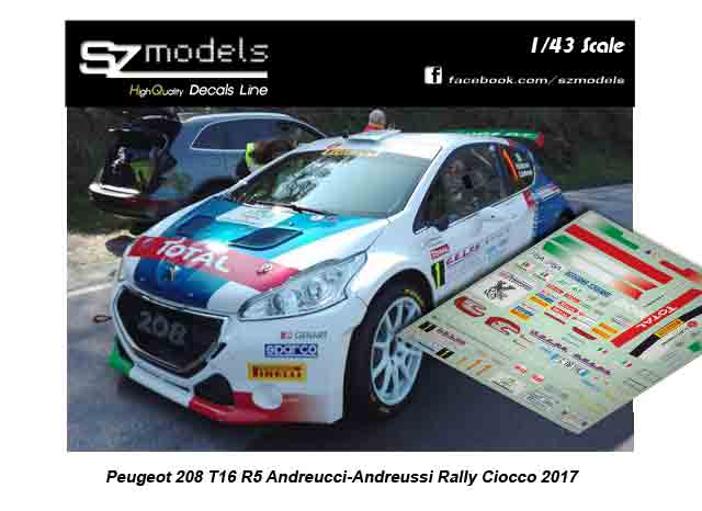 Peugeot 208 T16 R5 Andreucci Rally del Ciocco 2017