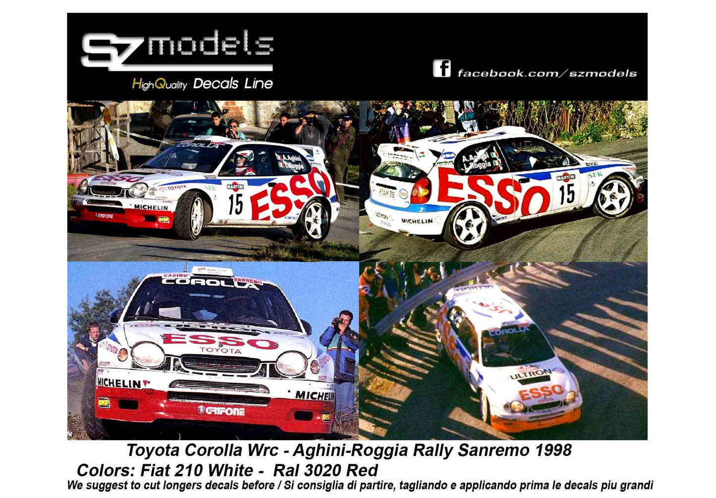 Toyota Corolla Wrc Aghini Rally di Sanremo 1998