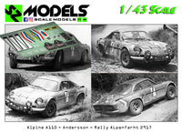 Alpine A110 Andersson Rally Alpenfahrt 1971