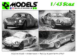 Alpine A110 Andersson Rally Alpenfahrt 1971