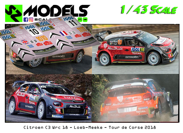 Citroen C3 Wrc Meeke Loeb Tour de Corse 2018