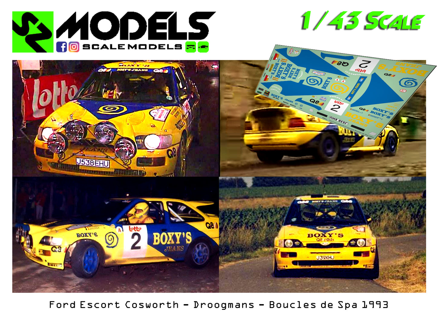 Ford Escort Cosworth Gr.A Droogmans Boucles de Spa 1993