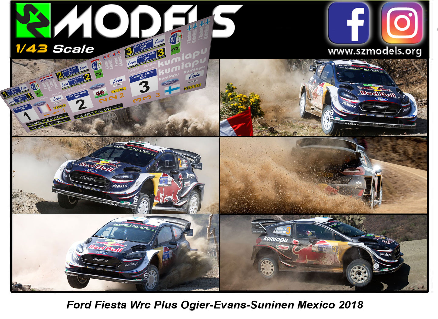 Ford Fiesta Wrc Plus Ogier Evans Suninen Mexico 2018