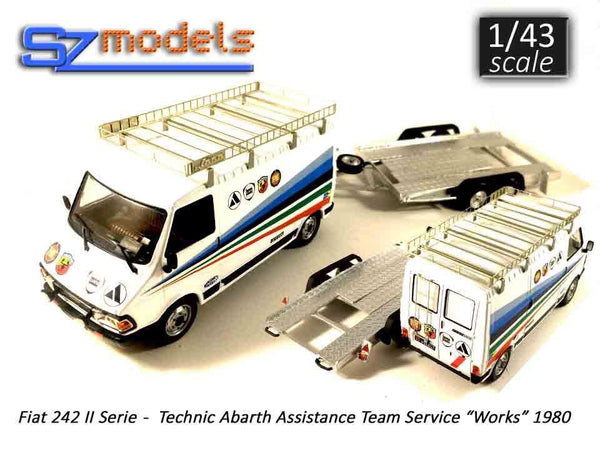1/43 Build Models Fiat 242 E II “Works” Abarth Team Assistance 1980