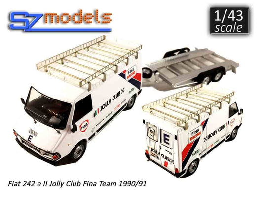 1/43 Build Models Fiat 242 E II Fina Lancia Jolly Club Team Assistance 1990/91
