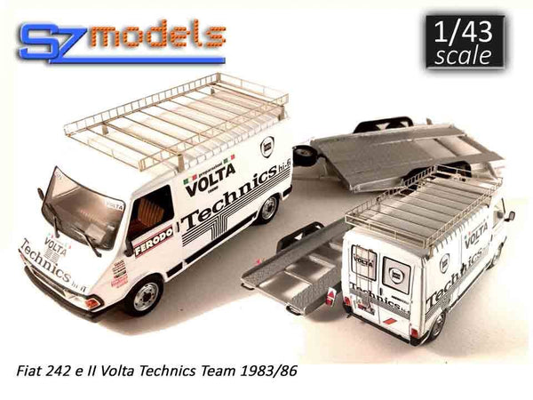 1/43 Build Models Fiat 242 E II Volta Technics Team Assistance 1983/86