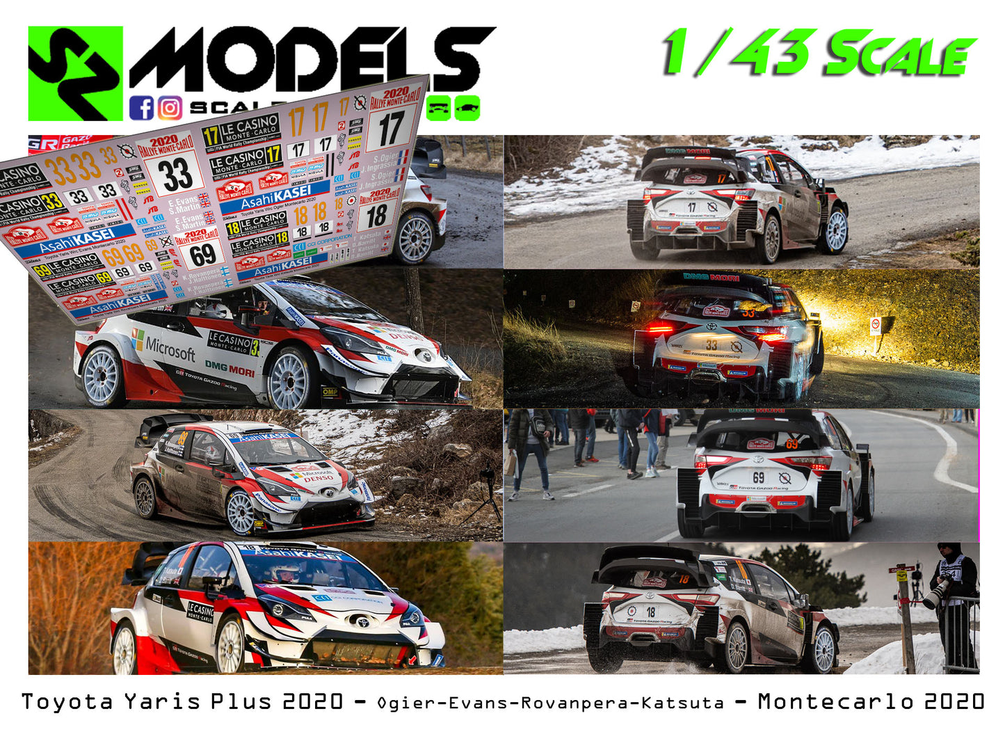 Toyota Yaris Wrc Plus Ogier Evans Rovanpera Katsuta Montecarlo 2020
