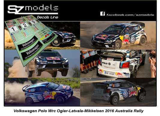 Volkswagen Polo Wrc Ogier Latvala Mikkelsen Australia 2016