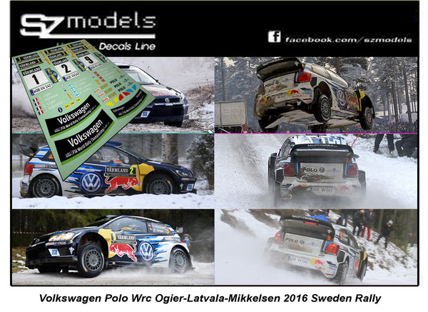 Volkswagen Polo Wrc Ogier Latvala Mikkelsen Sweden 2016