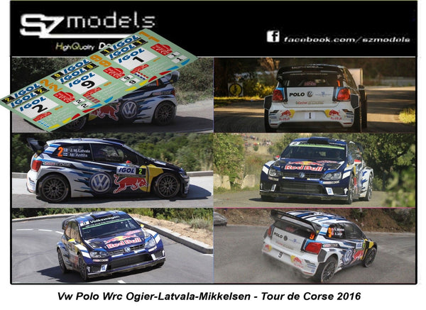 Volkswagen Polo Wrc Ogier Latvala Mikkelsen Tour de Corse 2016